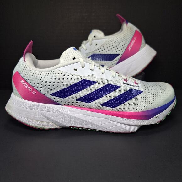 adidas Other - Adidas Adizero SL White Lucid Blue Fuchsia Running Shoes GV9095 Men's Size 7